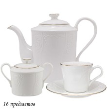226-136 Чайный сервиз 16пр, 220 мл MARIA GOLD в под.уп.(х2)Фарфор