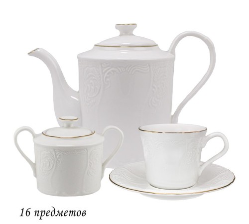 226-136 Чайный сервиз 16пр, 220 мл MARIA GOLD в под.уп.(х2)Фарфор