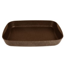 Противень 33,5 x 22 x 5,5 см с антипригарным покрытием (кофейный мрамор)