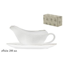 226-110 Соусник 200 мл с блюдцем MARIA GOLD в под.уп.(х36)Фарфор