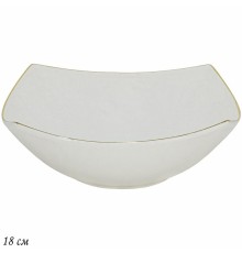 226-130 Квадратный салатник 18см. MARIA GOLD в под.уп.(х24) Фарфор