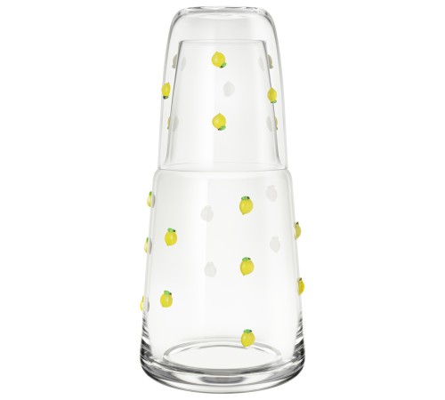 ГРАФИН С КРЫШКОЙ-СТАКАНОМ FRUITY LEMON 890/330 МЛ